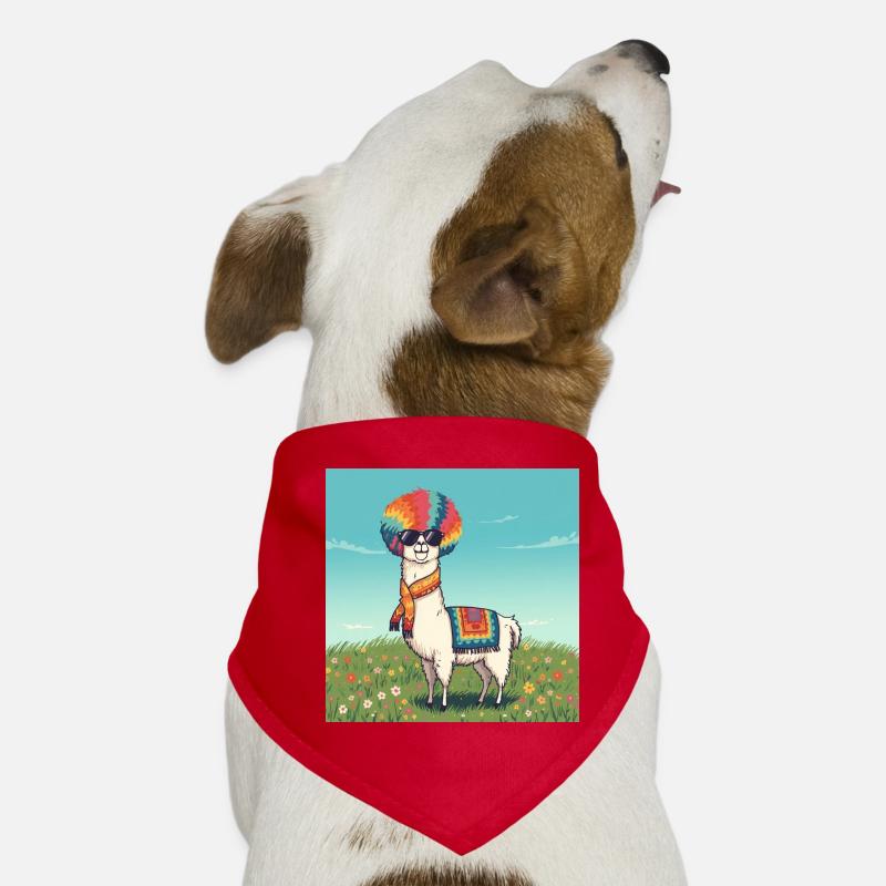 Lama arc-en-ciel funky Bandana pour chien