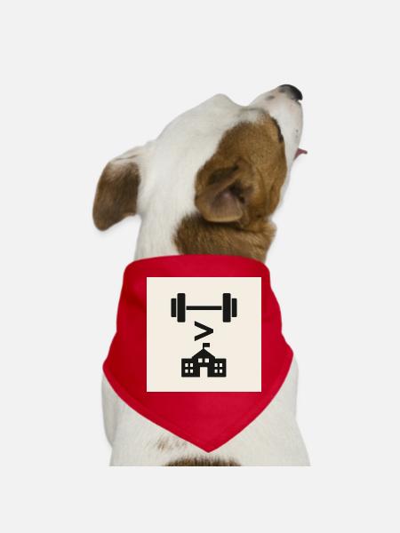 Emblème de la force sur l’école - Bandana pour chien - rouge - Devant