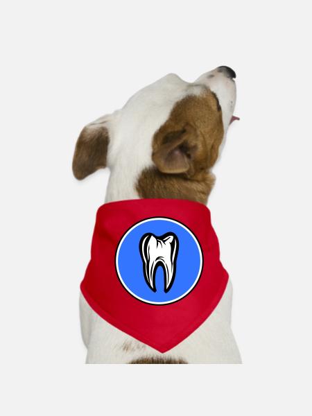 Icône de dentiste dentaire dentaire - Bandana pour chien - rouge - Devant