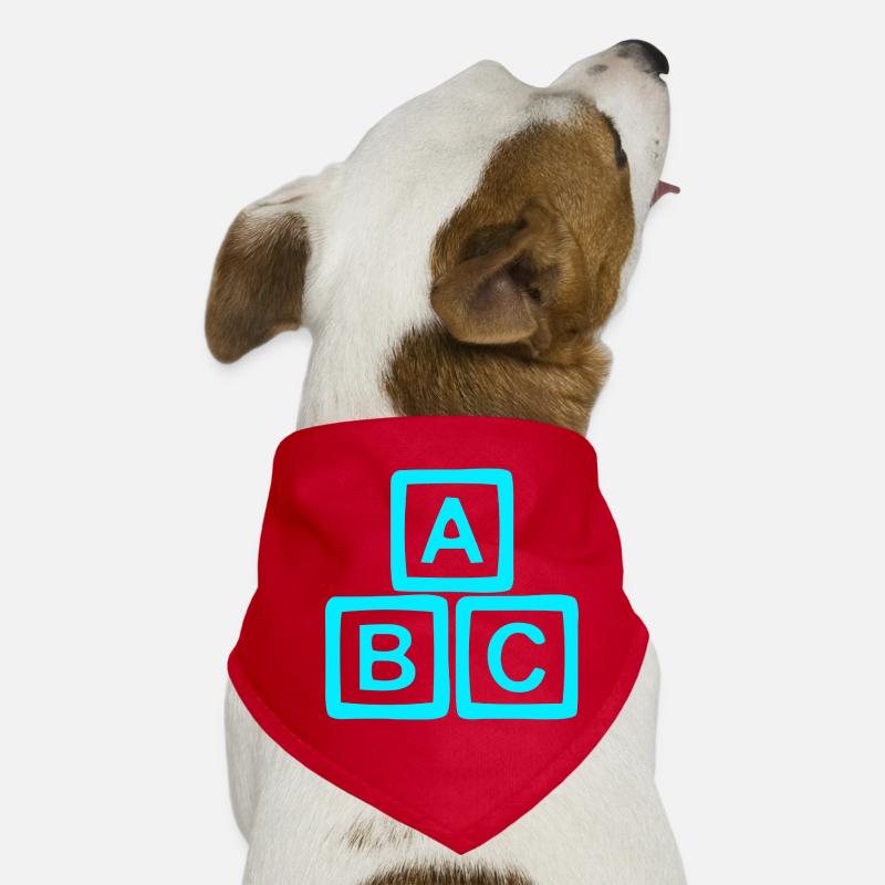 Motif de bloc Neon ABC Bandana pour chien
