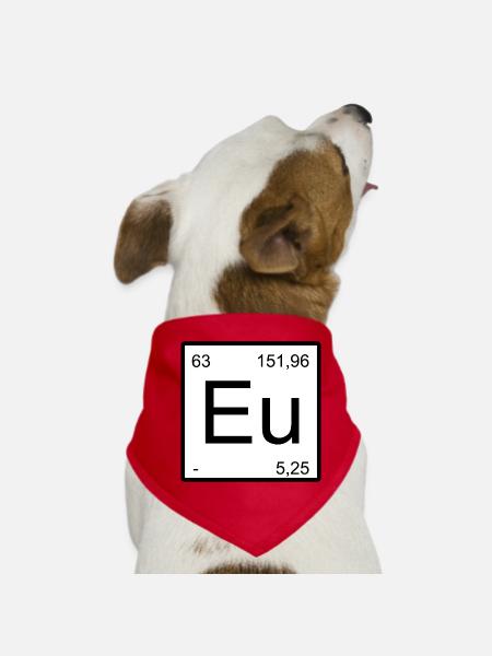 Eu Element Minimal Periodic Design - Hunde-Bandana - Rot - Vorne