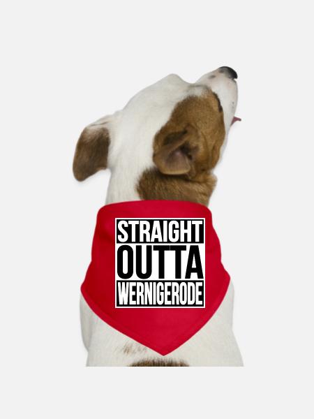 Wernigerode Street Motto - Hunde-Bandana - Rot - Vorne