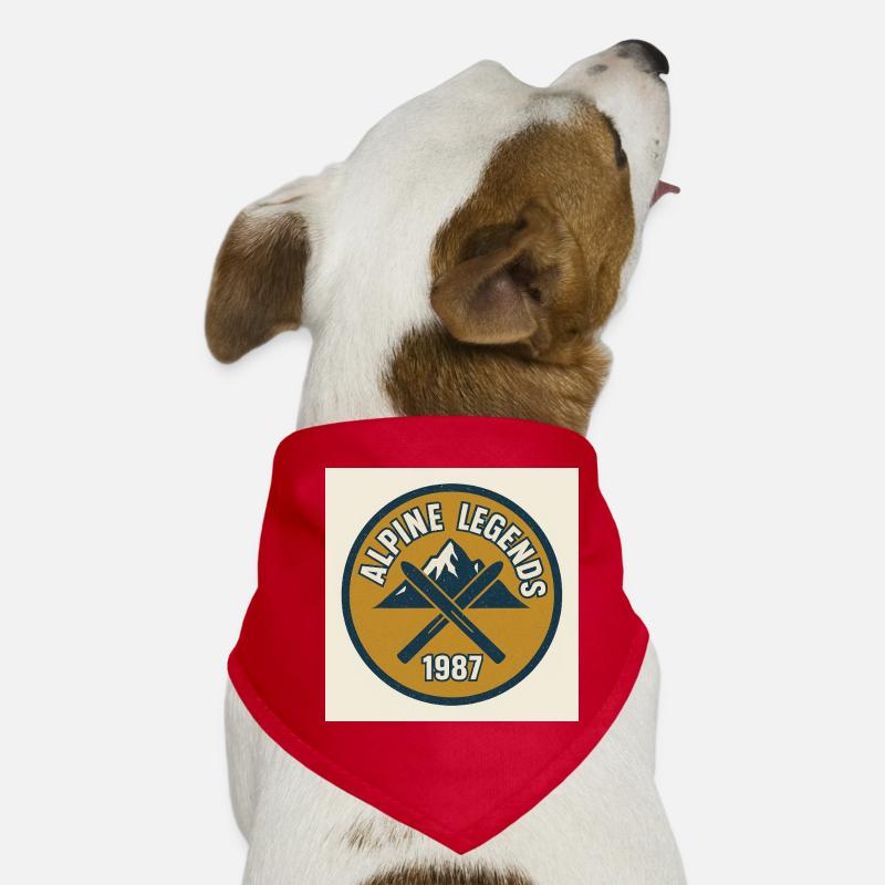 Alpine Legends 1987 Emblem - Hunde-Bandana - Rot