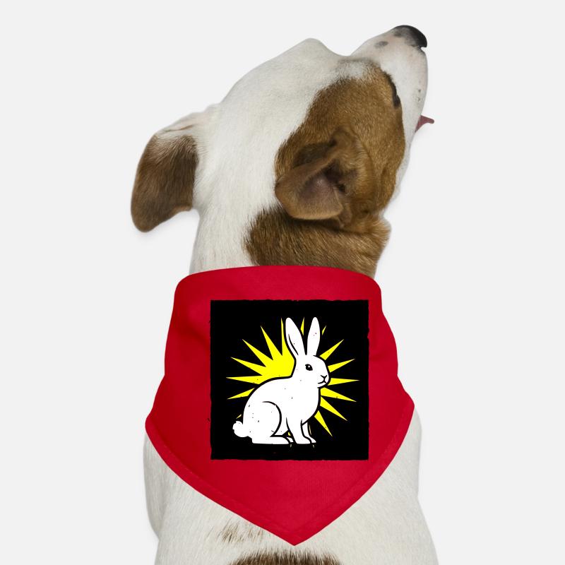 Cool bunny in punk rock & pop art style Dog Bandana