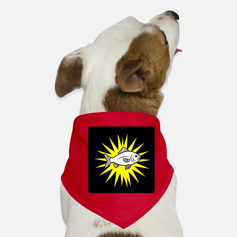 Des poissons cool dans le style punk rock et pop art Bandana pour chien