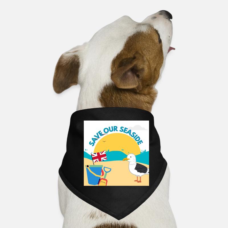 Sauver notre illustration de plage Bandana pour chien