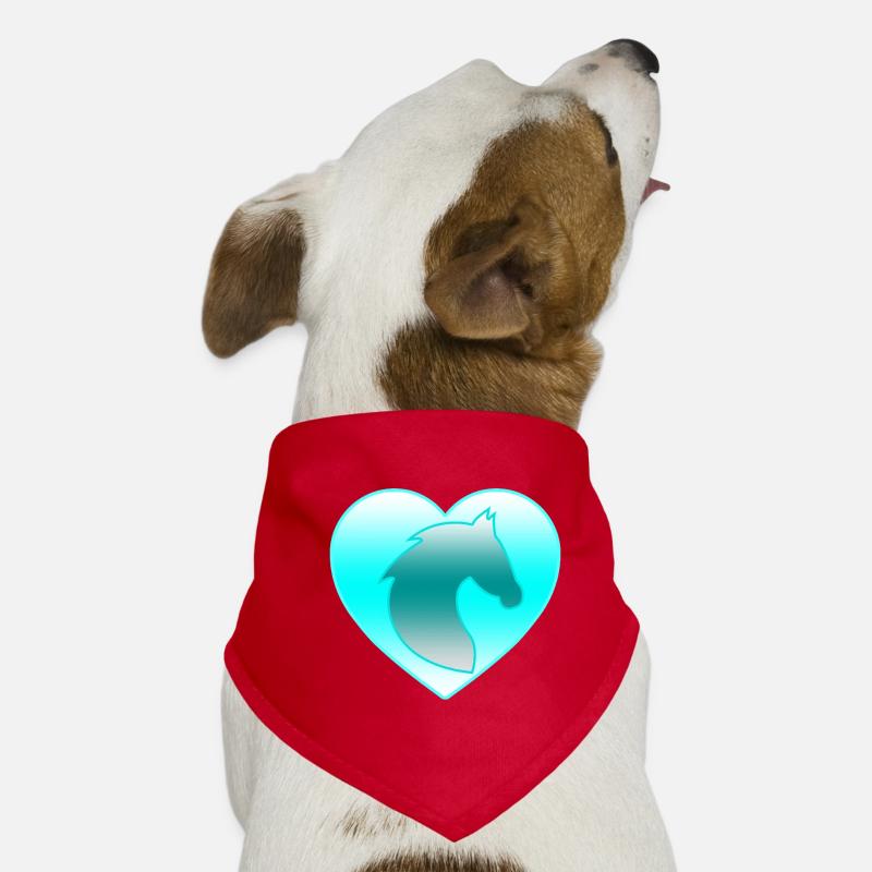 Pferde - Hunde-Bandana - Rot