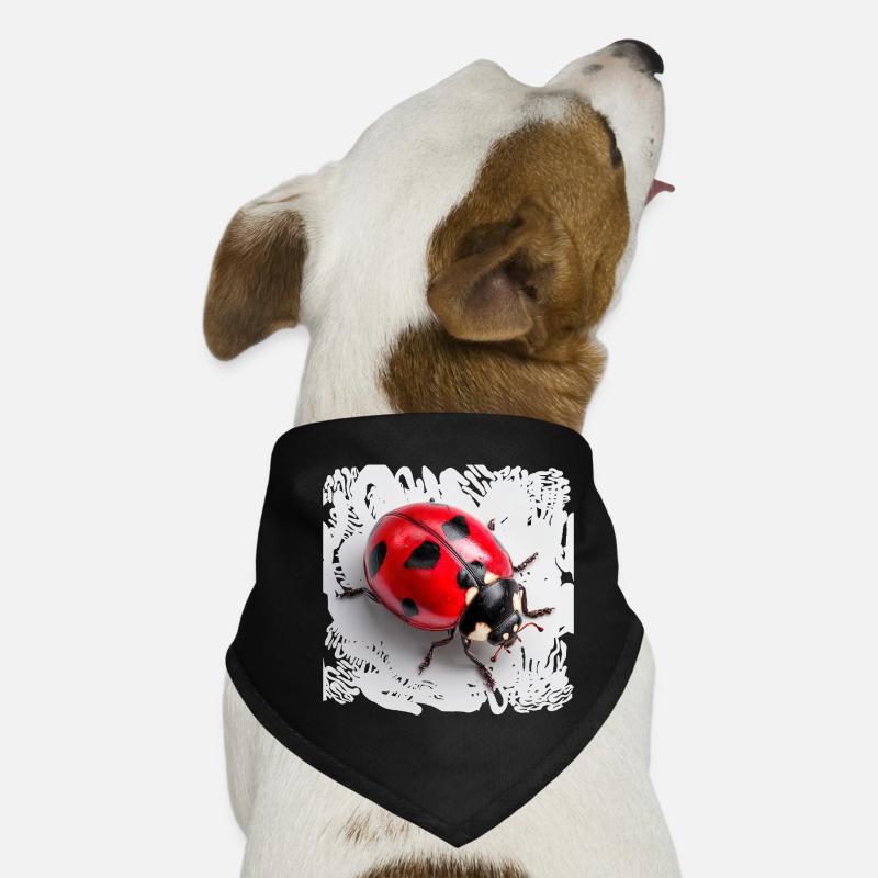 Roter Marienkäfer Muster Siebenpunkt Hunde-Bandana