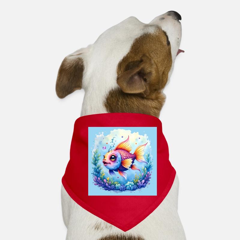 Colorful Fish Under the Coral Dog Bandana