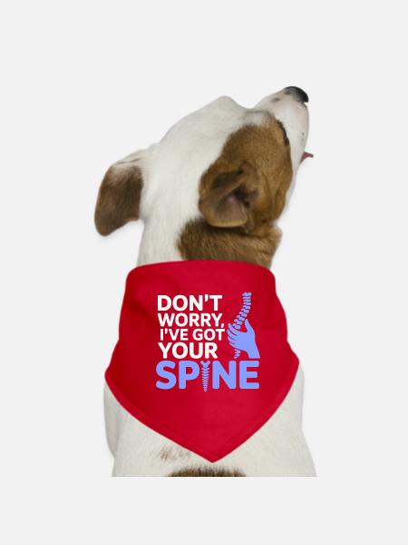 Chiropractor Keep Your Spine In Line Professional  - Dog Bandana - red - Front