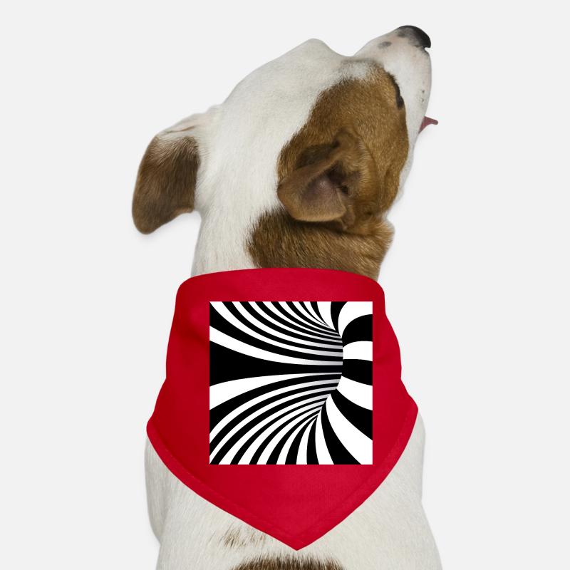 Monochromer Spiralfluss Hunde-Bandana