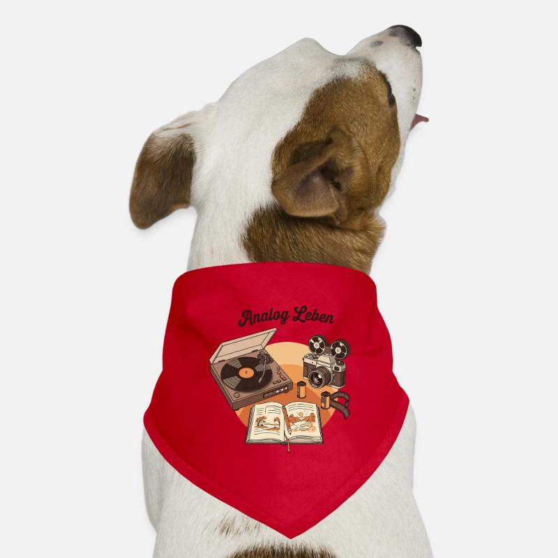 Analog Leben Retro Technik & Natur Hunde-Bandana