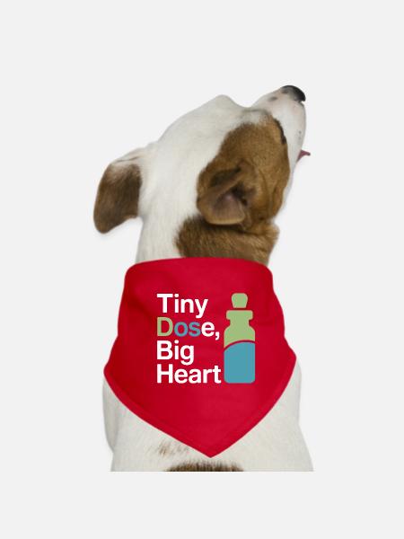 Certified Clinical Micro-Dose Practitioner Apparel - Dog Bandana - red - Front
