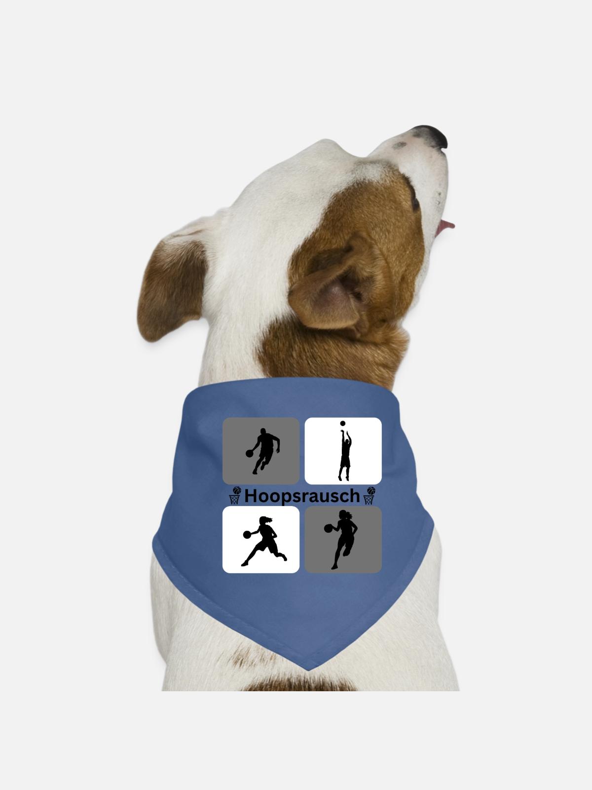 Basketball Silhouettes Dynamics - Dog Bandana - red - Front