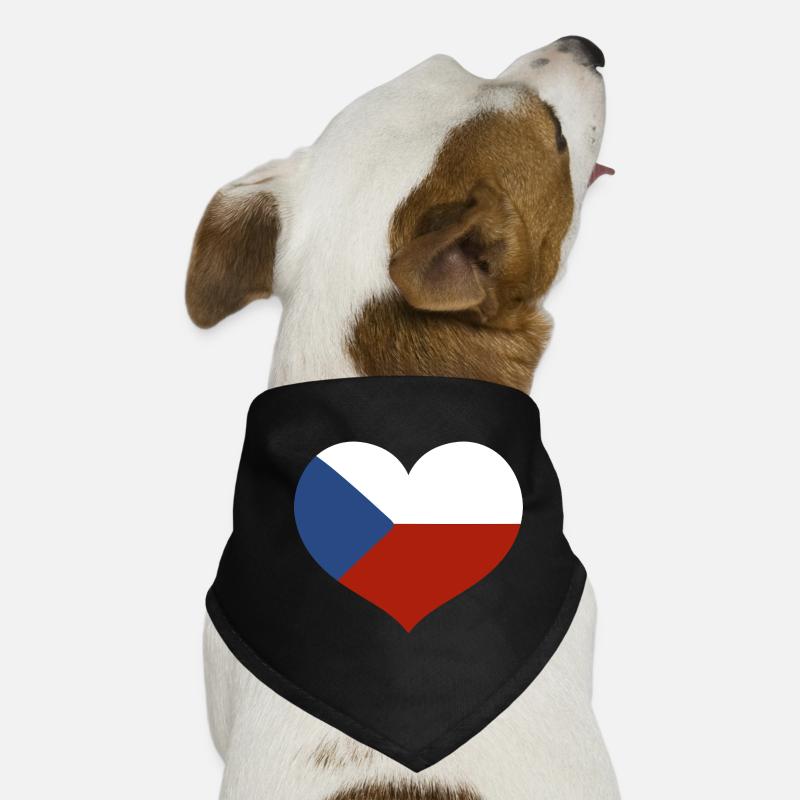 Czech Heart Flag Dog Bandana