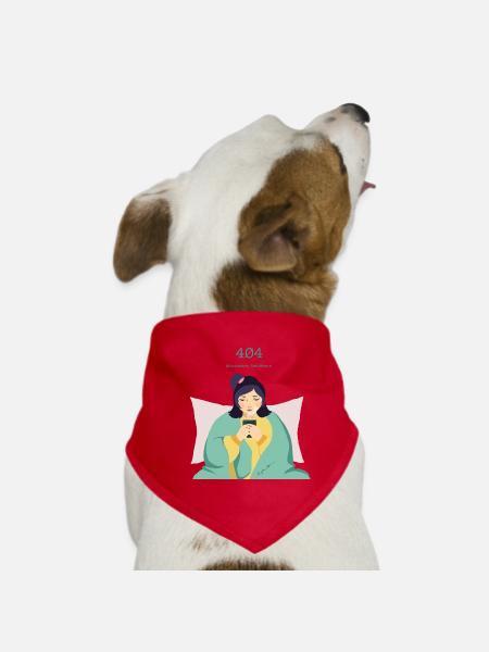 404 Motivation manquante - Bandana pour chien - rouge - Devant