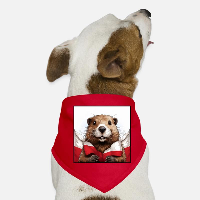 Drapeau de la Pologne du Beaver Bandana pour chien