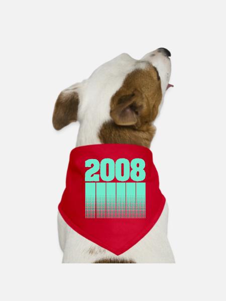 2008 - Hunde-Bandana - Rot - Vorne