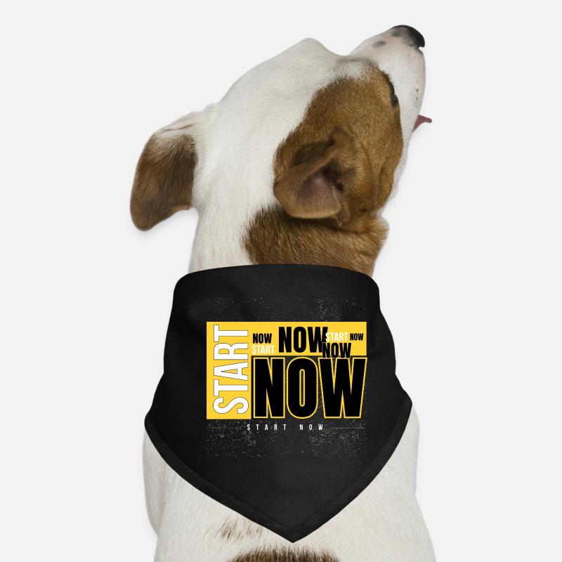 Start Now Bold Typography Dog Bandana