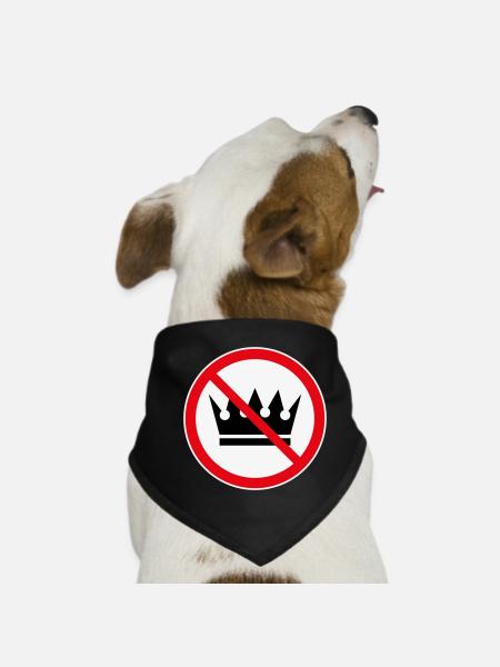 No Kings! (Protest Design / 3C) - Dog Bandana - black - Front