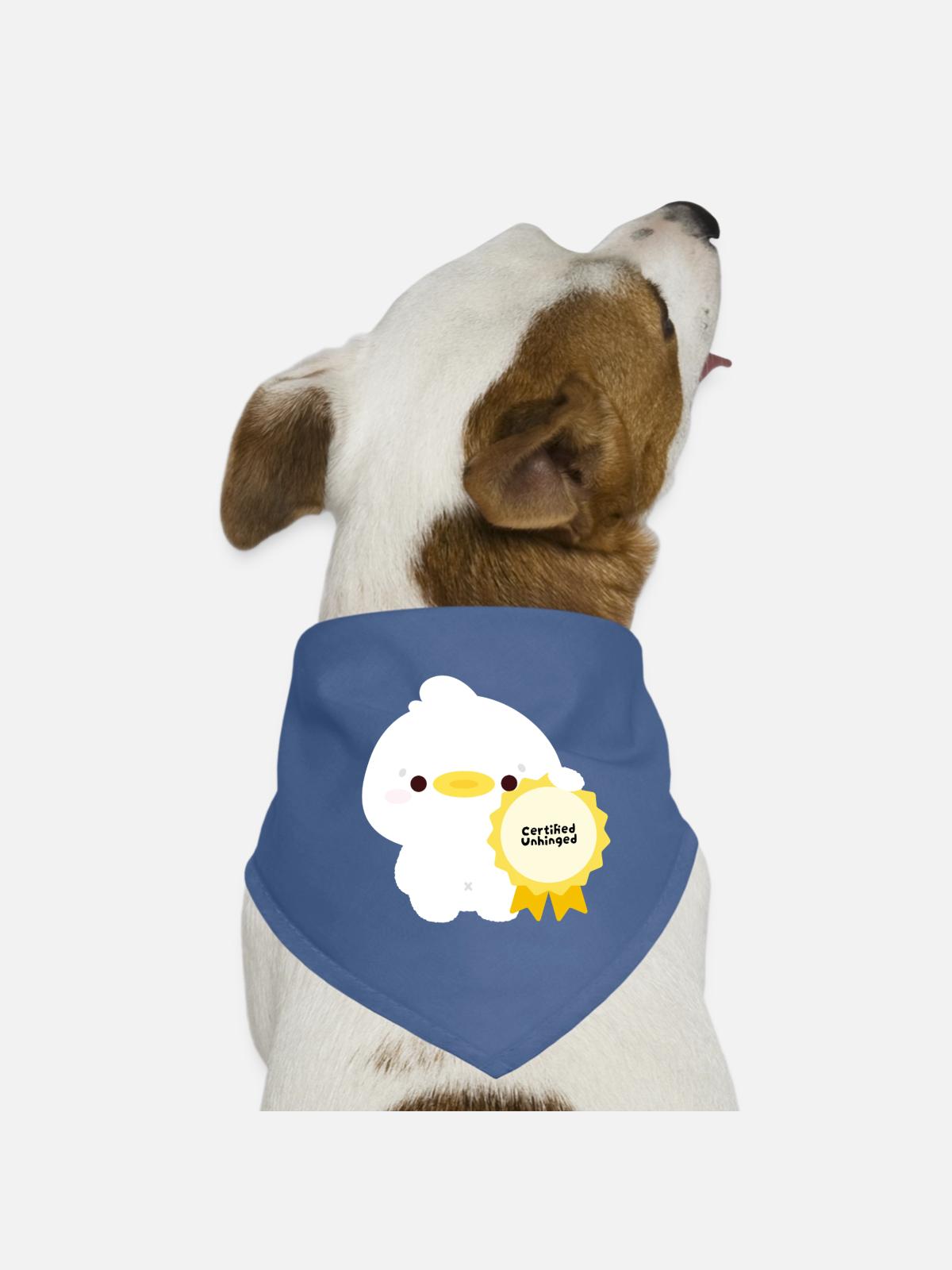 Certified Unhinged duck - Dog Bandana - red - Front