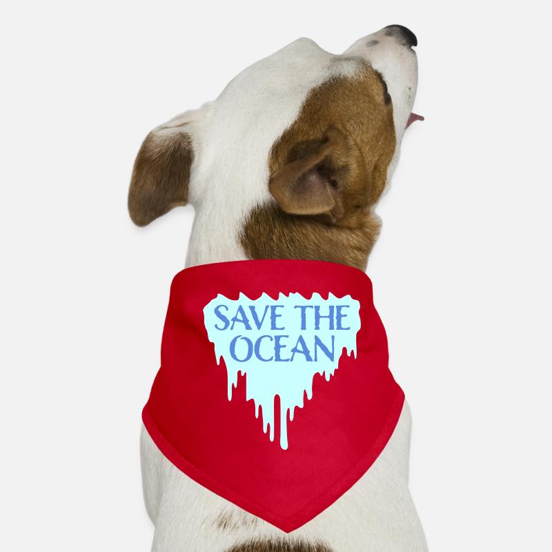 Save The Ocean Ozean Aktivismus Umwelt Statement Hunde-Bandana