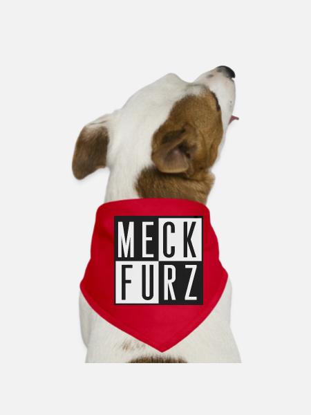 MeckFurz Typo Grid, Politik, bundeskanzler - Hunde-Bandana - Rot - Vorne