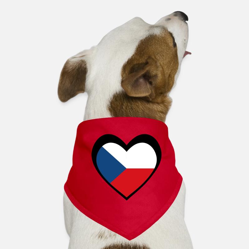 Černé Srdce Česko Bandana pour chien