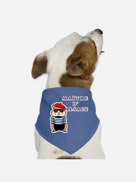 alsace strasbourg france hamster cute cool funny - Dog Bandana - red - Front