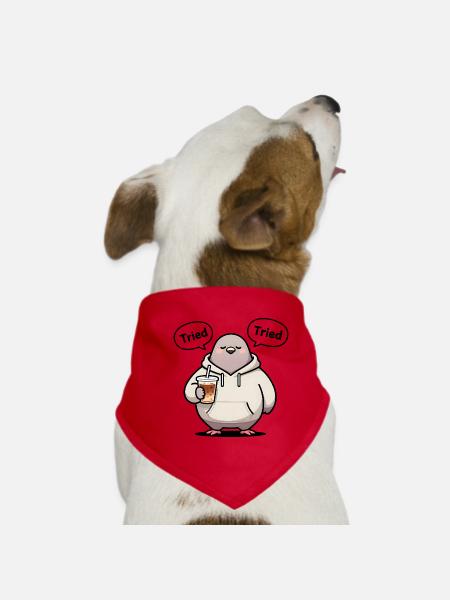 Pigeon Chubby “I Tried” - Bandana pour chien - rouge - Devant