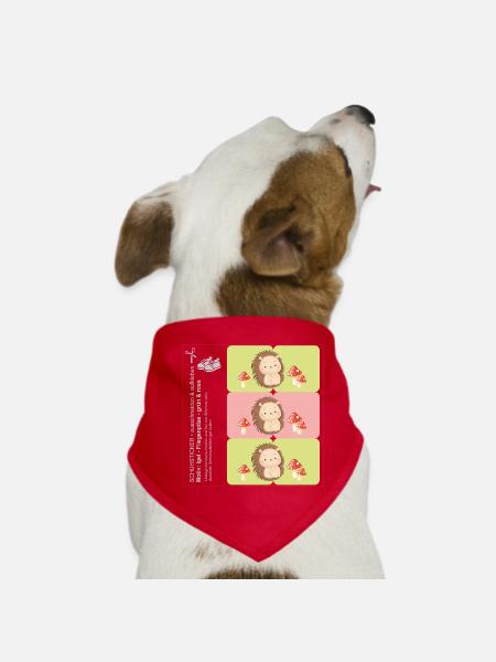 DIY - Schuhaufkleber Igel & Fliegenpilz rosa grün - Hunde-Bandana - Rot - Vorne