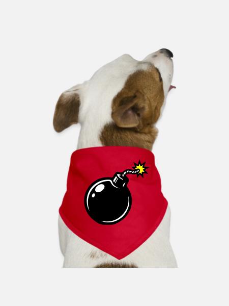Bombe Comic - Hunde-Bandana - Rot - Vorne