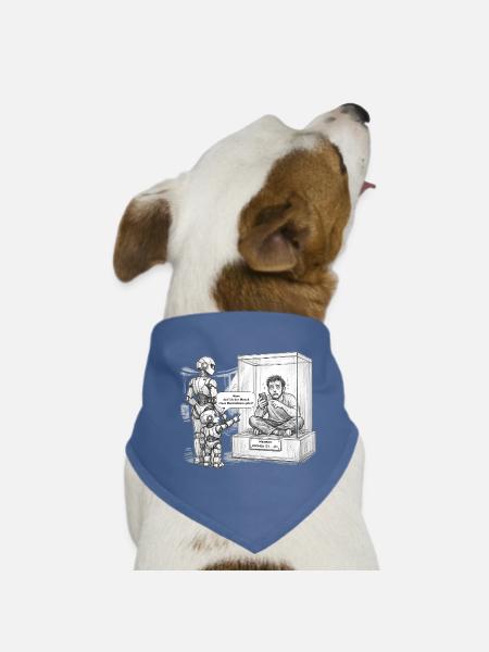 Mensch nach KI Revolution - Hunde-Bandana - Rot - Vorne