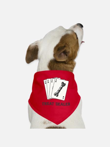 The Ace of Treats! - Dog Bandana - red - Front