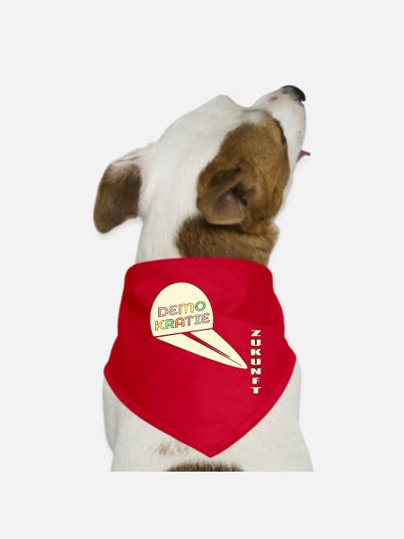 Zukunft Schatten Demokratie - Hunde-Bandana - Rot - Vorne