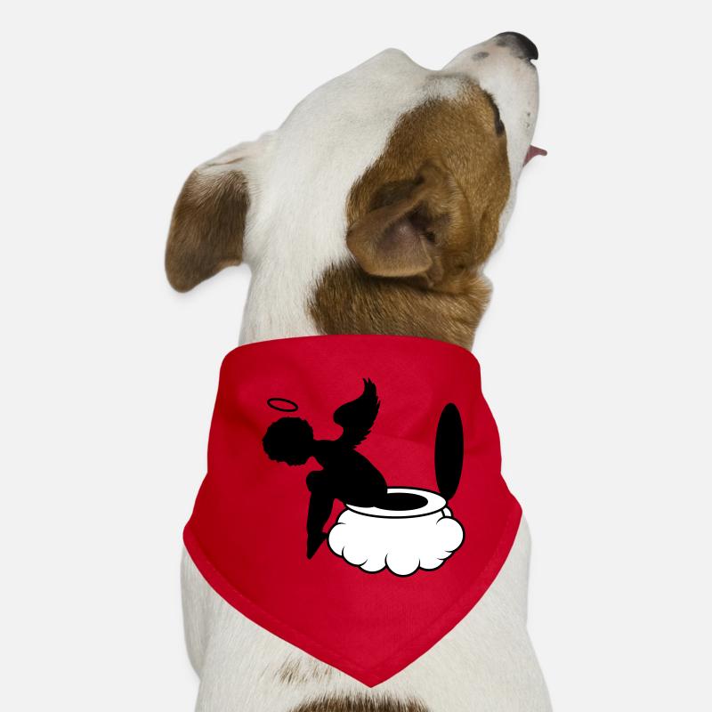 petit ange est assis sur les nuages. Bandana pour chien