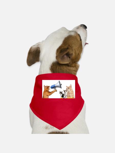 Cat Law - Dog Bandana - red - Front