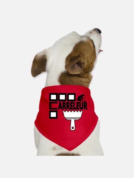 Carreleur - Bandana pour chien - rouge - Devant