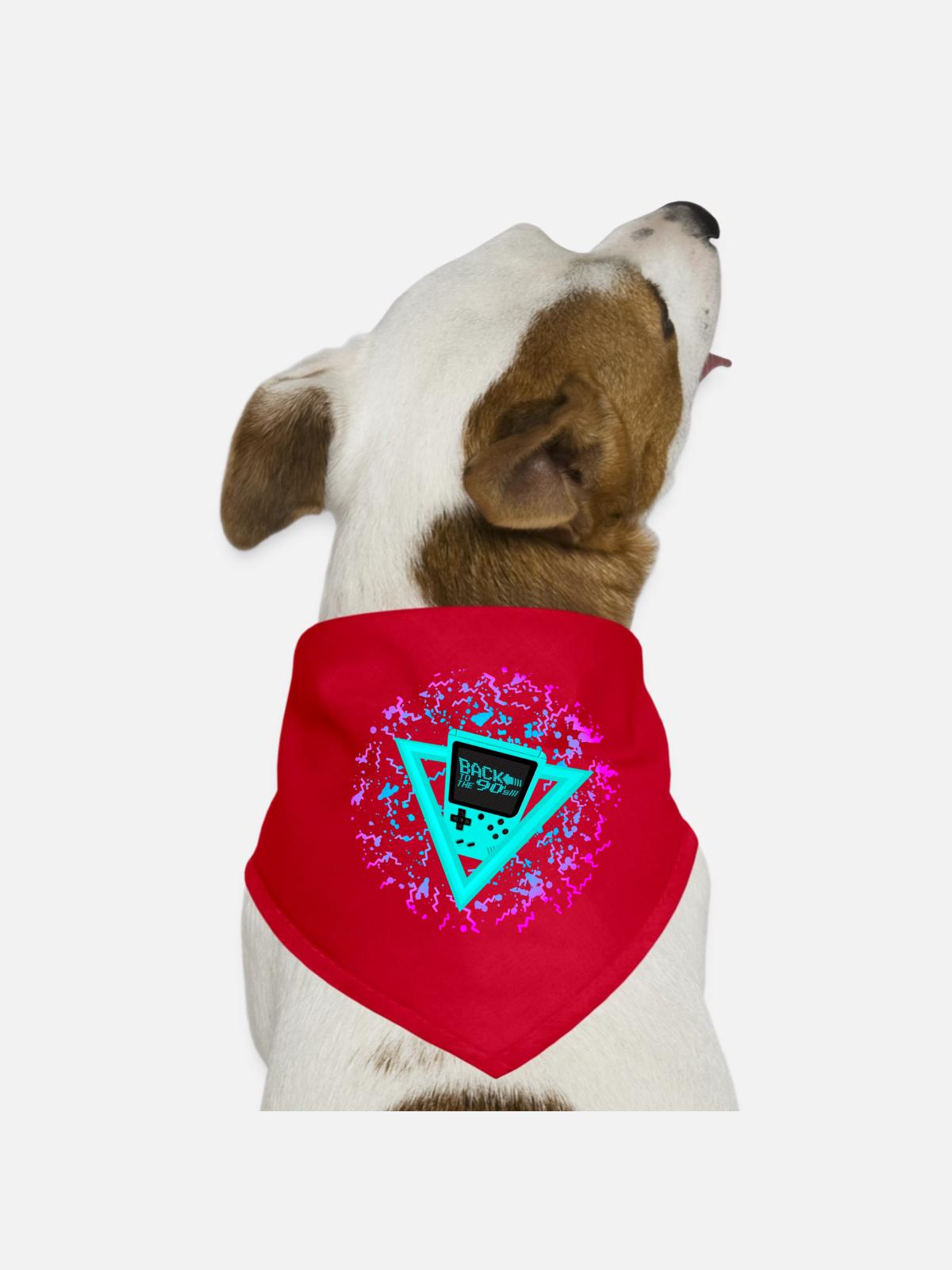 Back to the 90s - Dog Bandana - red - Front