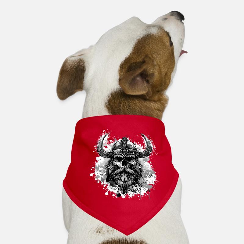 Wikinger Totenkopf Hunde-Bandana