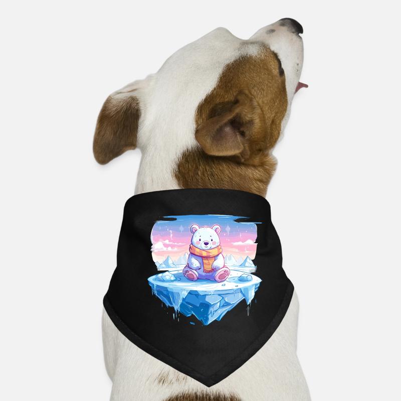 Polarlicht-Bär auf Eis Hunde-Bandana