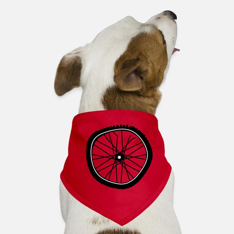 A broken bicycle tire Dog Bandana
