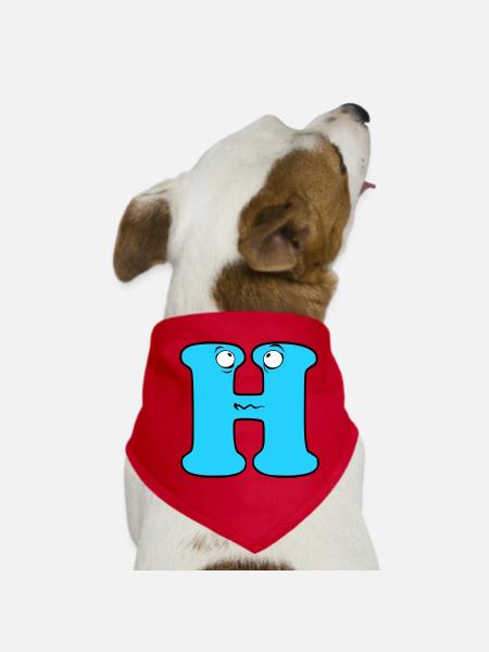 H - Dog Bandana - red - Front