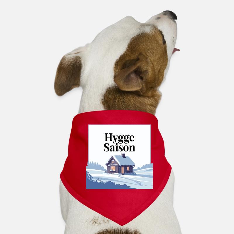 Conception de cabine d’hiver Hygge Saison cosy Bandana pour chien