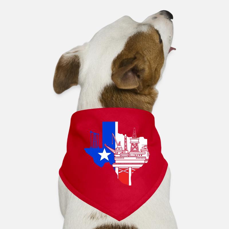 Bohrinsel Ölfeld Hunde-Bandana