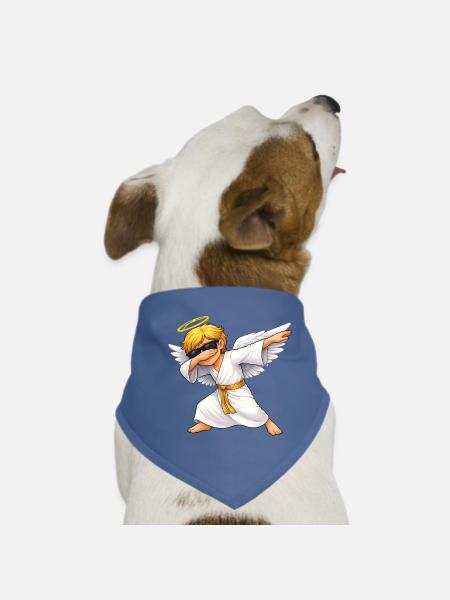 Dabbing Engel - Hunde-Bandana - Rot - Vorne