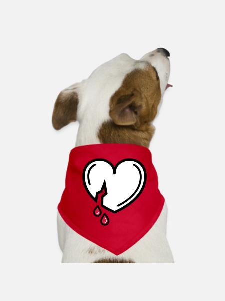 Bloody Love - Dog Bandana - red - Front
