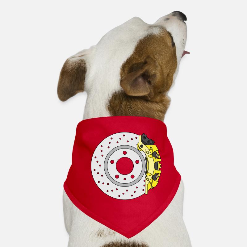 Disque de frein arrière jaune Bandana pour chien