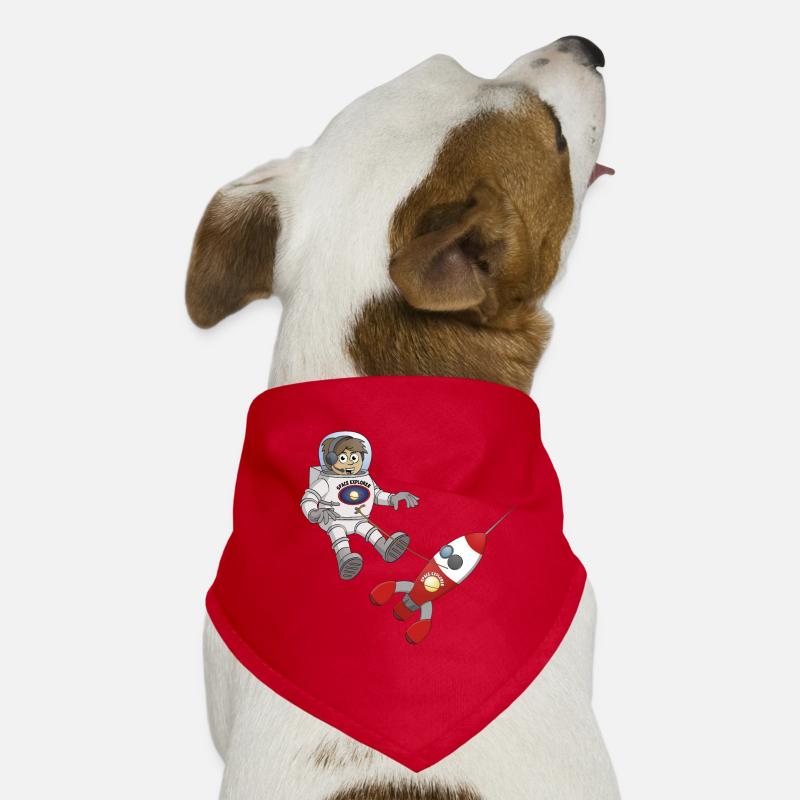 Space explorer “The astronaut and hisspaceship" Dog Bandana