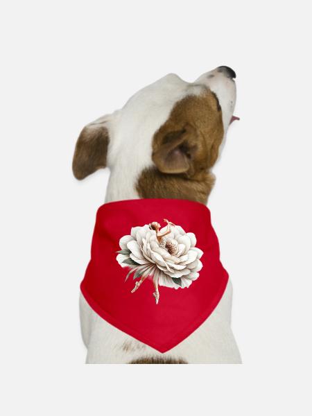 Balletttänzerin mit Tutu - Hunde-Bandana - Rot - Vorne